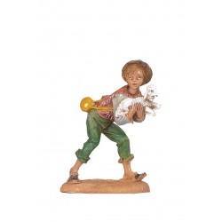 Ragazzo con agnellino in braccio