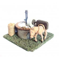 Macina grano con asino 074