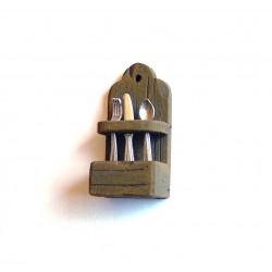 Mobiletto pensile con posate 055