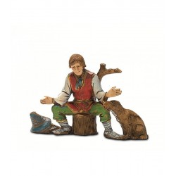 Pastore seduto con cane