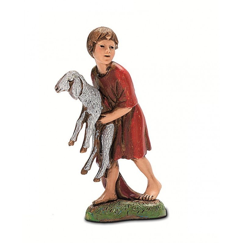 Bimbo con pecora in braccio