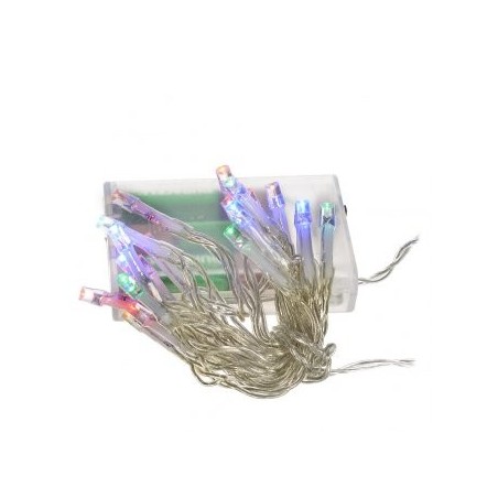 Collana 10 lampadine colorate a batterie 018