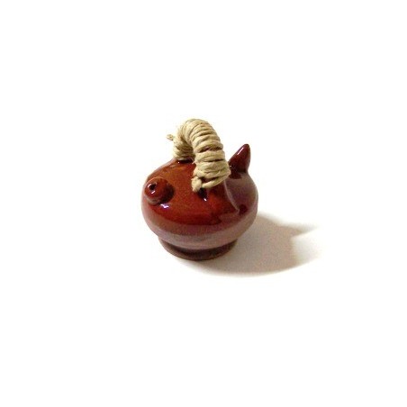 Anfora smaltata con cordino 052