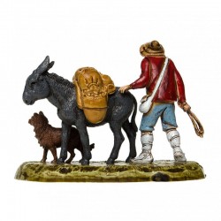 Uomo con asino e cane