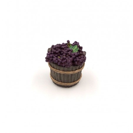 Mastello con uva da tavola nera 018