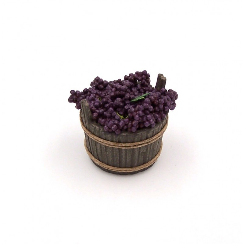 Tinozza con uva da tavola nera 025