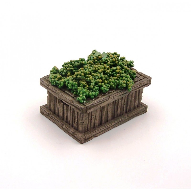 Cassetta per vendemmia con uva bianca 085