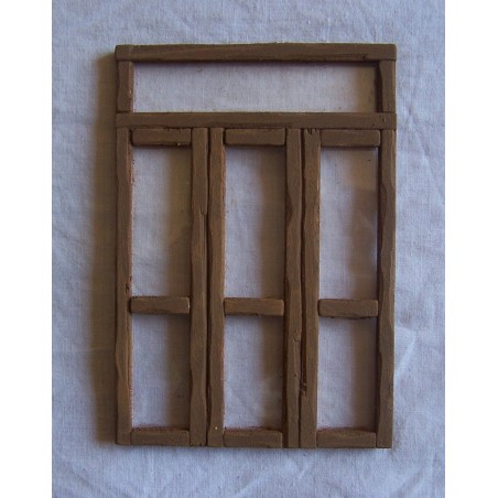 Finestra a balcone a tre ante con finestra superiore 054