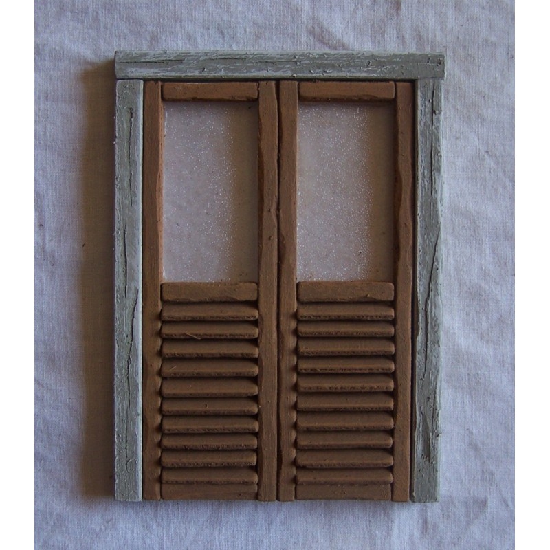 Finestra a balcone vetro opaco con cornice 067