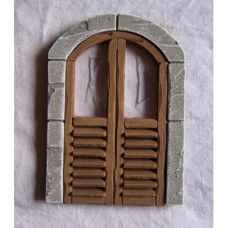  Finestra a balcone arrotondato vetro rotto con cornice 101