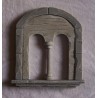 Finestra stile antico a due arcate 038