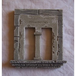 Finestra stile antico a due arcate 042